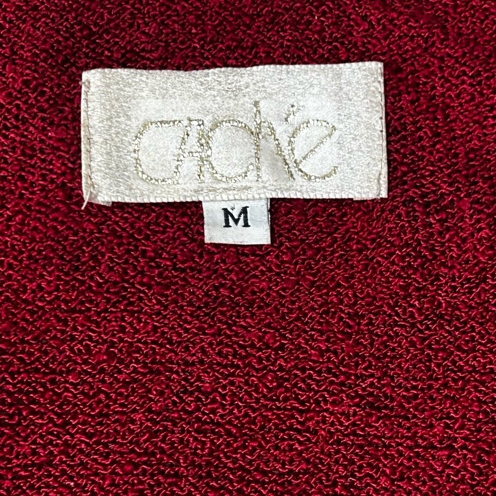 Y2K Cache Deep Wine Knit Sweater Top - Picture 5 of 6